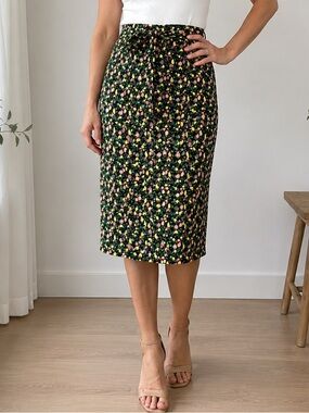 1901 Citrus Spritz Lemon Print Skirt | Size 8 | NWT